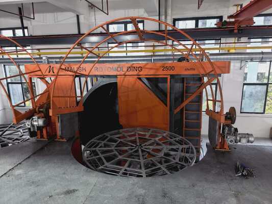 Yüksek Kapasiteli Üretim için Üç Kollu Fırın Mobil Enjeksiyon Roto Kalıplama Makinesi