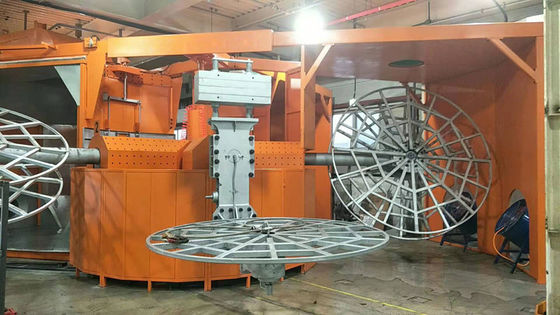 satın al PLC Kontrollü Otomatik Şekillendirme Makinesi Otomatik Enerji Tasarruflu İki İstasyonlu Isıtma Odalı Döner Kalıplama Makinesi Çevrimiçi üretim